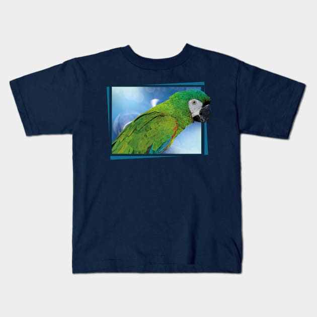 severe macaw Kids T-Shirt by obscurite